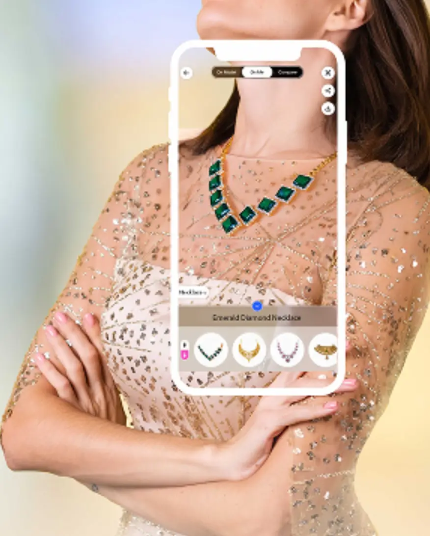 AI-powered virtual jewellery try-on technology to preview jewellery online