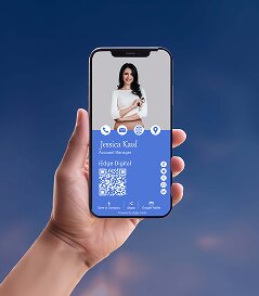 NFC-enabled digital business card for enterprises with contact sharing and lead generation features